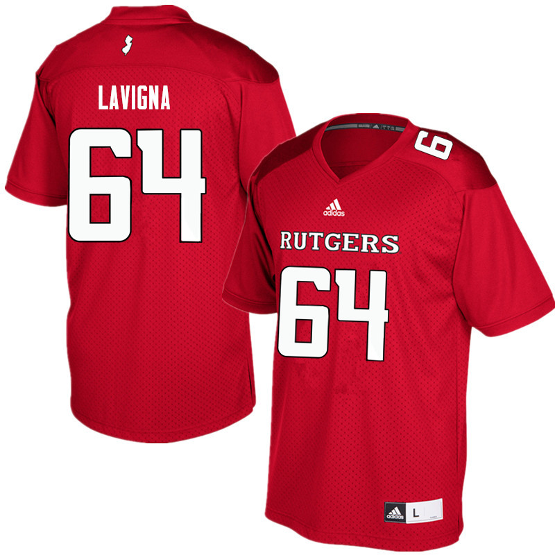 Men #64 Jason Lavigna Rutgers Scarlet Knights College Football Jerseys Sale-Red - Click Image to Close